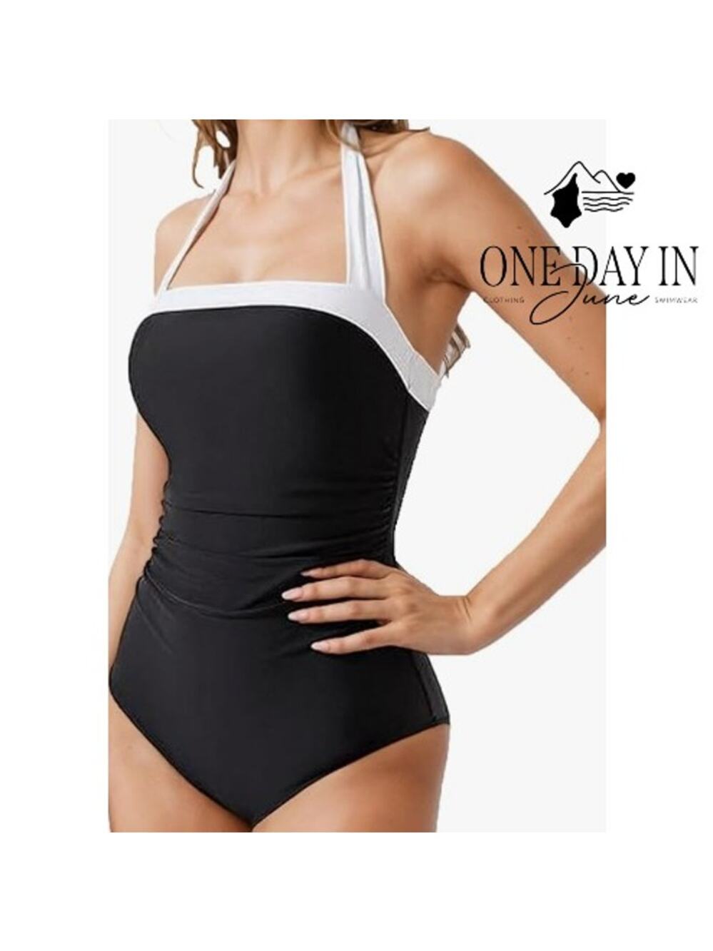 Aleumdr Halter One Piece Swimsuit Size L